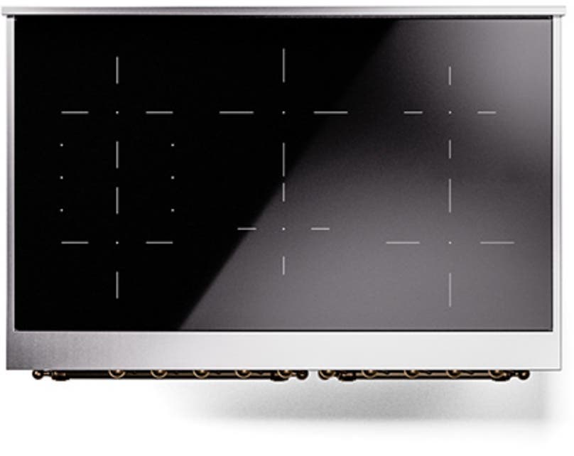 Ilve UNDI406NMPMBB Graphite Matte With Bronze Knobs