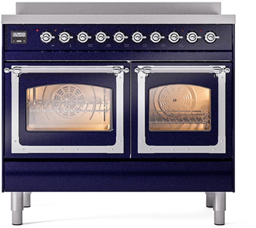 Ilve UNDI406NMPMBC Graphite Matte With Chrome Knobs