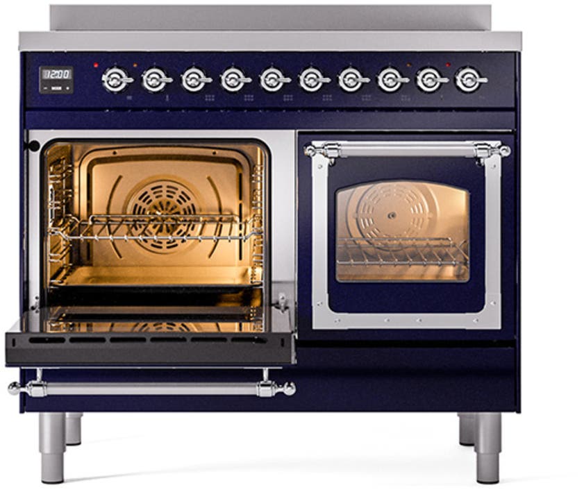 Ilve UNDI406NMPMBC Graphite Matte With Chrome Knobs