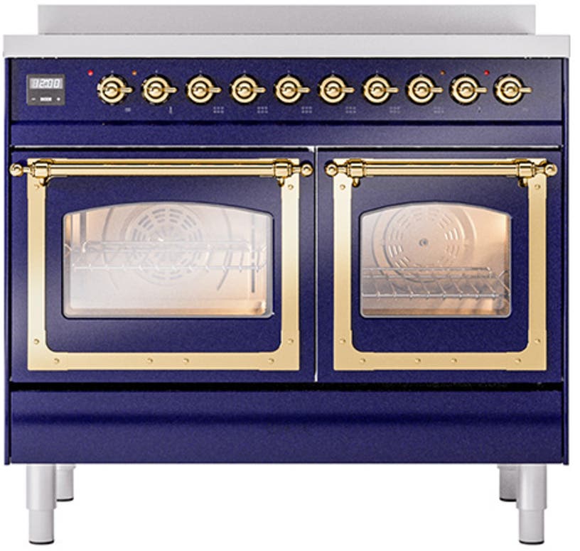 Ilve UNDI406NMPMBG Graphite Matte With Brass Knobs