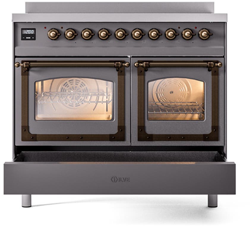 Ilve UNDI406NMPMGB Midnight Blue With Bronze Knobs