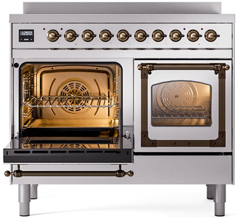 Ilve UNDI406NMPSSB Stainless Steel With Bronze Knobs