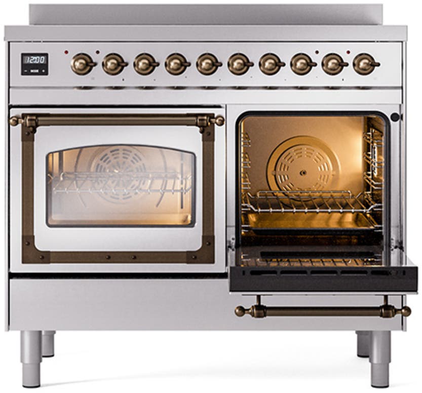 Ilve UNDI406NMPSSB Stainless Steel With Bronze Knobs