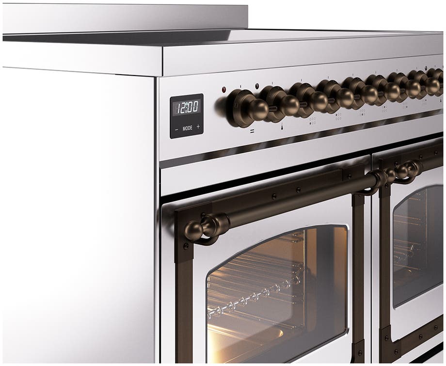 Ilve UNDI406NMPSSB Stainless Steel With Bronze Knobs