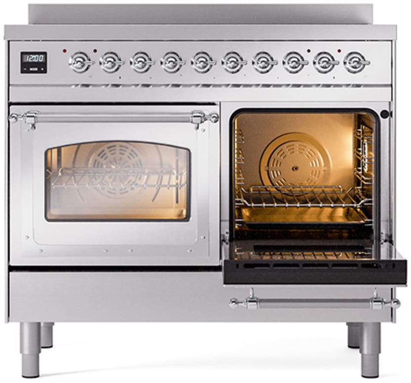 Ilve UNDI406NMPSSC Stainless Steel With Chrome Knobs
