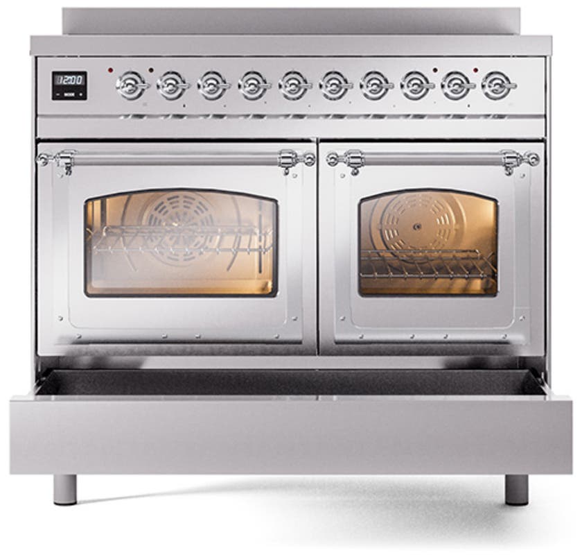 Ilve UNDI406NMPSSC Stainless Steel With Chrome Knobs