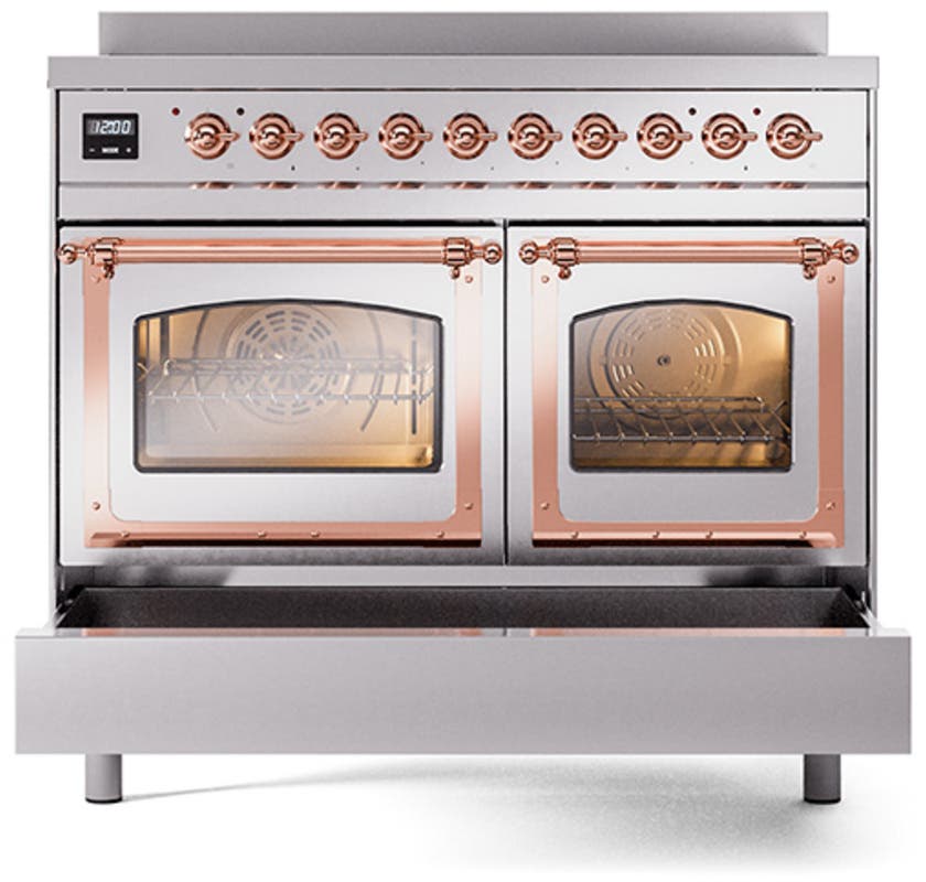 Ilve UNDI406NMPSSP Stainless Steel With Copper Knobs