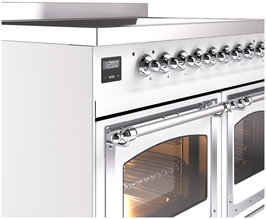 Ilve UNDI406NMPWHC White With Chrome Knobs