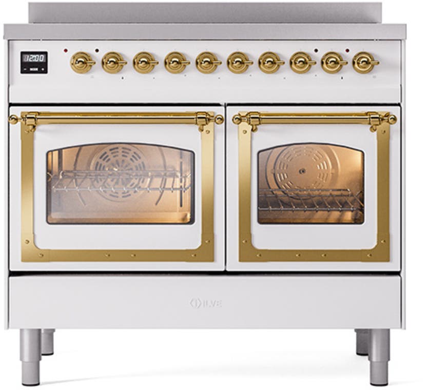 Ilve UNDI406NMPWHG White With Brass Knobs