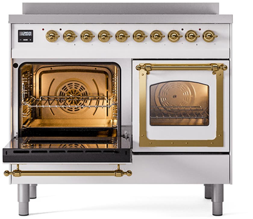 Ilve UNDI406NMPWHG White With Brass Knobs
