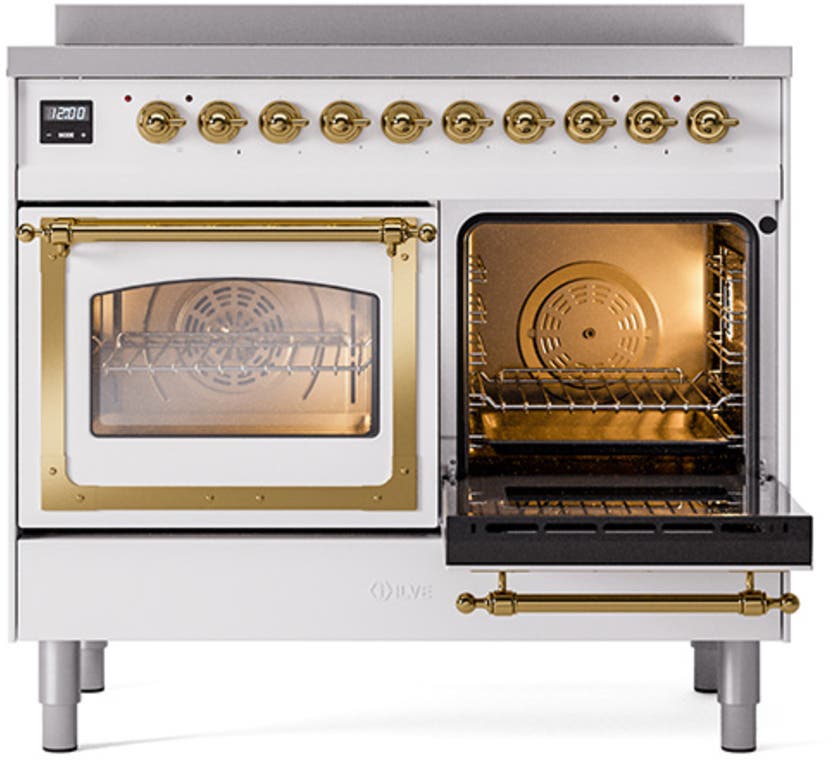 Ilve UNDI406NMPWHG White With Brass Knobs