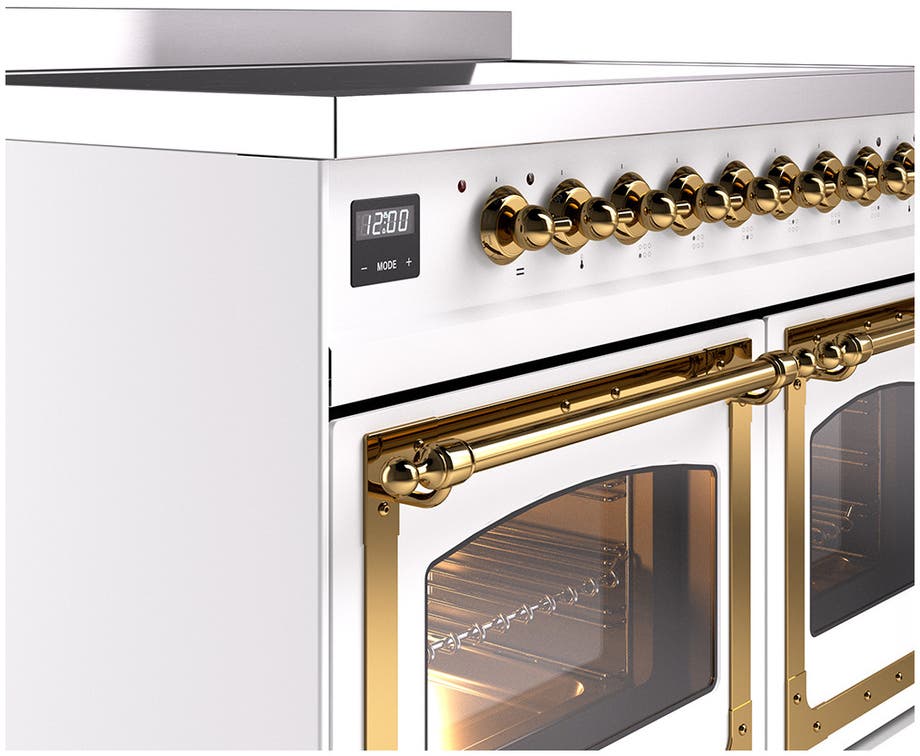 Ilve UNDI406NMPWHG White With Brass Knobs