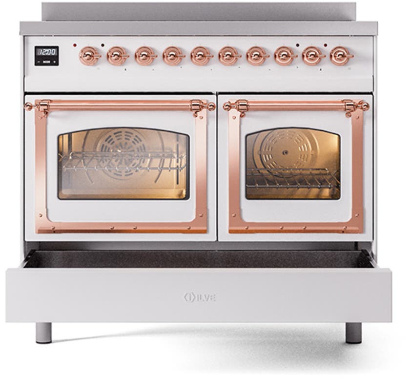 Ilve UNDI406NMPWHP White With Copper Knobs