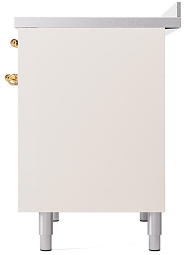 Ilve UNDI406QNMPAWG Antique White With Brass Knobs