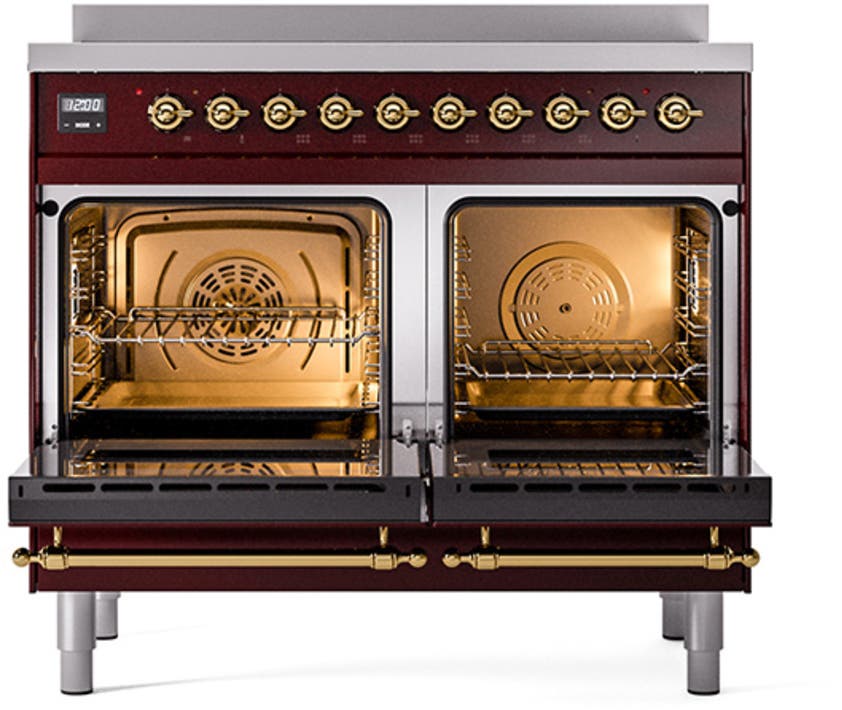 Ilve UNDI406QNMPBUG Emerald Green With Brass Knobs