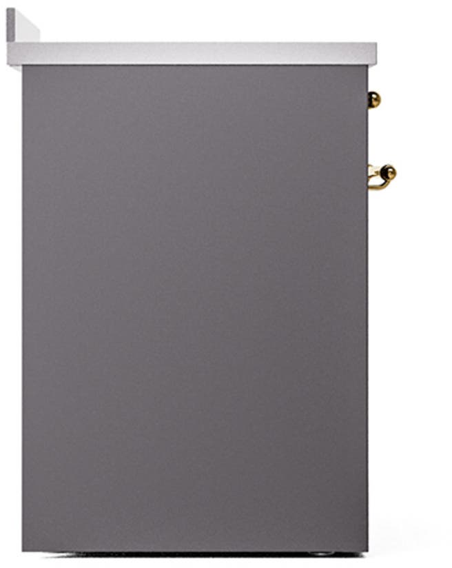 Ilve UNI304QNMPMGG Graphite Matte With Brass Knobs