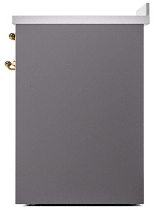 Ilve UNI304QNMPMGG Graphite Matte With Brass Knobs