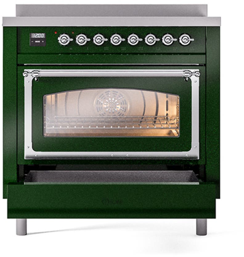 Ilve UNI366NMPEGC Emerald Green With Chrome Knobs