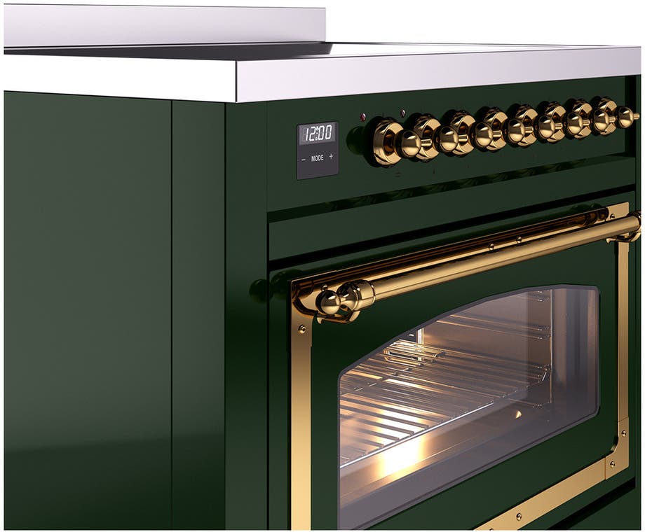 Ilve UNI366NMPEGG Emerald Green With Brass Knobs