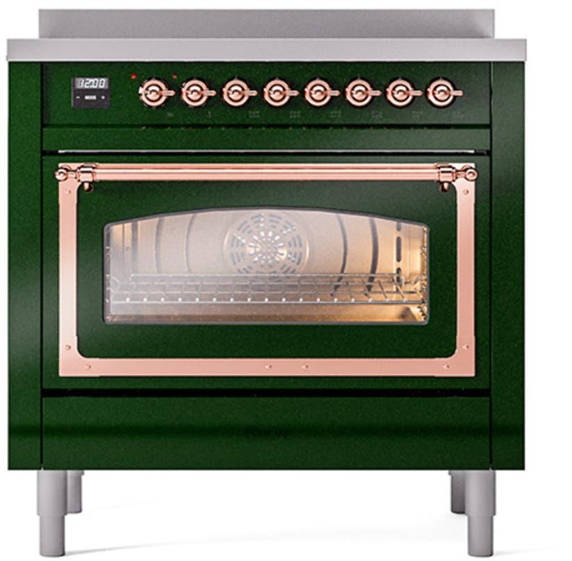 Ilve UNI366NMPEGP Emerald Green With Copper Knobs
