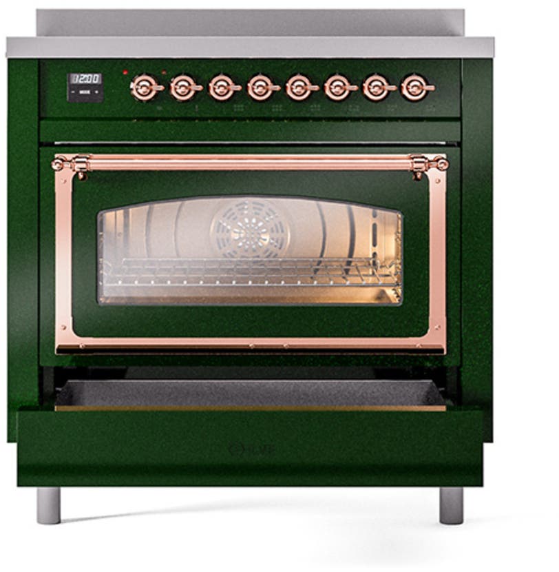 Ilve UNI366NMPEGP Emerald Green With Copper Knobs