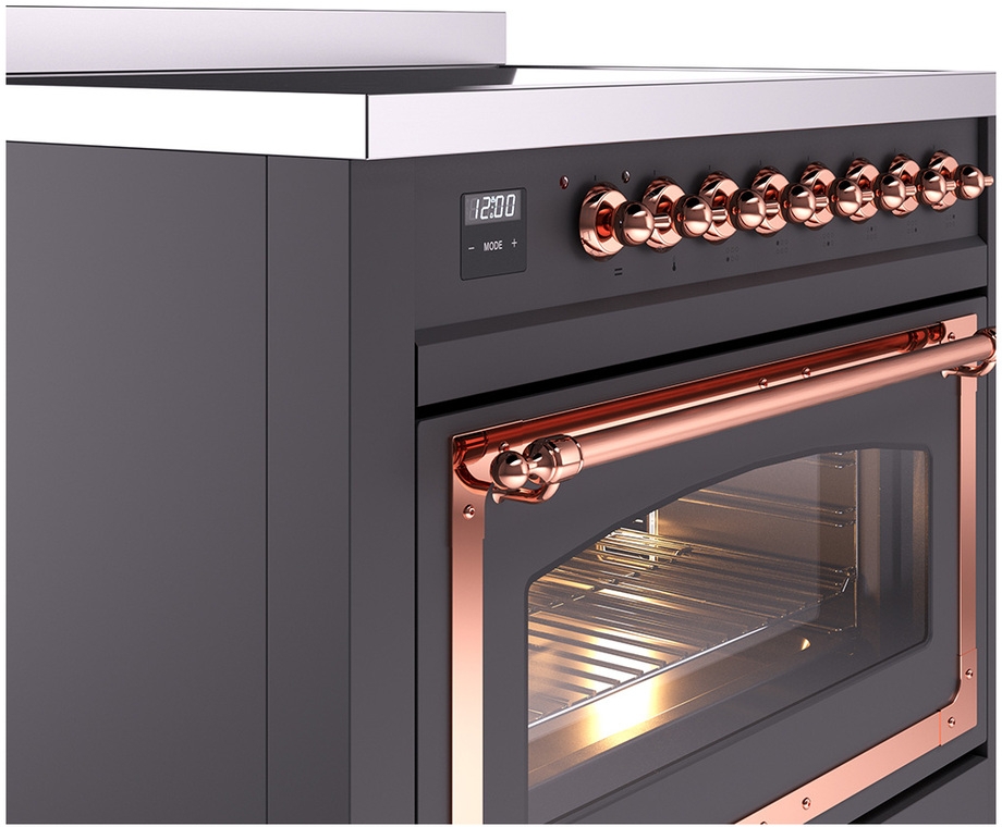 Ilve UNI366NMPMGP Graphite Matte With Copper Knobs