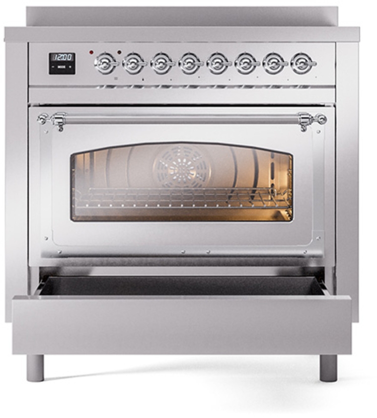 Ilve UNI366NMPSSC Stainless Steel With Chrome Knobs