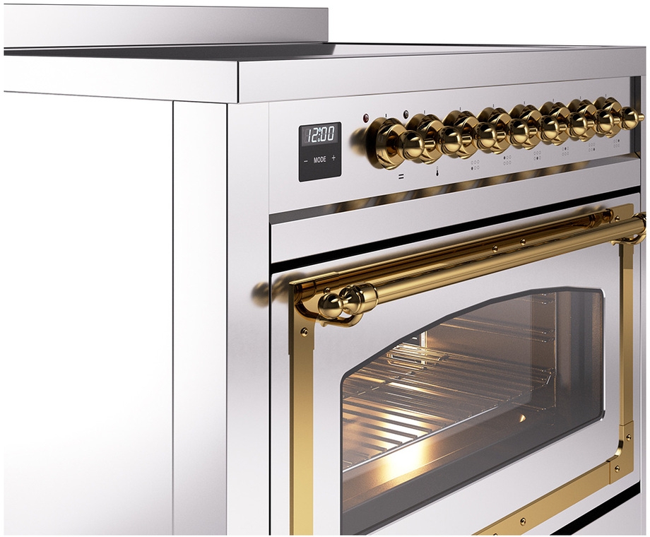 Ilve UNI366NMPSSG Stainless Steel With Brass Knobs