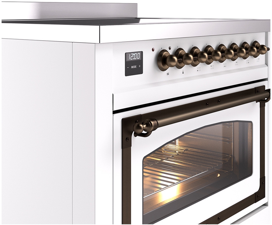 Ilve UNI366NMPWHB White With Bronze Knobs
