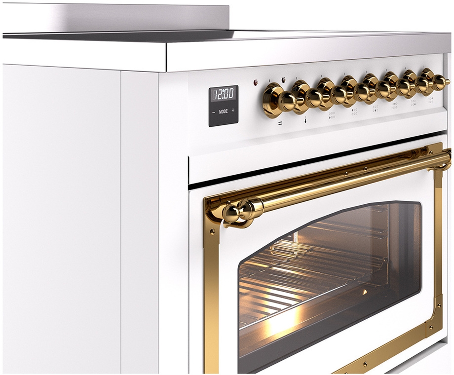 Ilve UNI366NMPWHG White With Brass Knobs