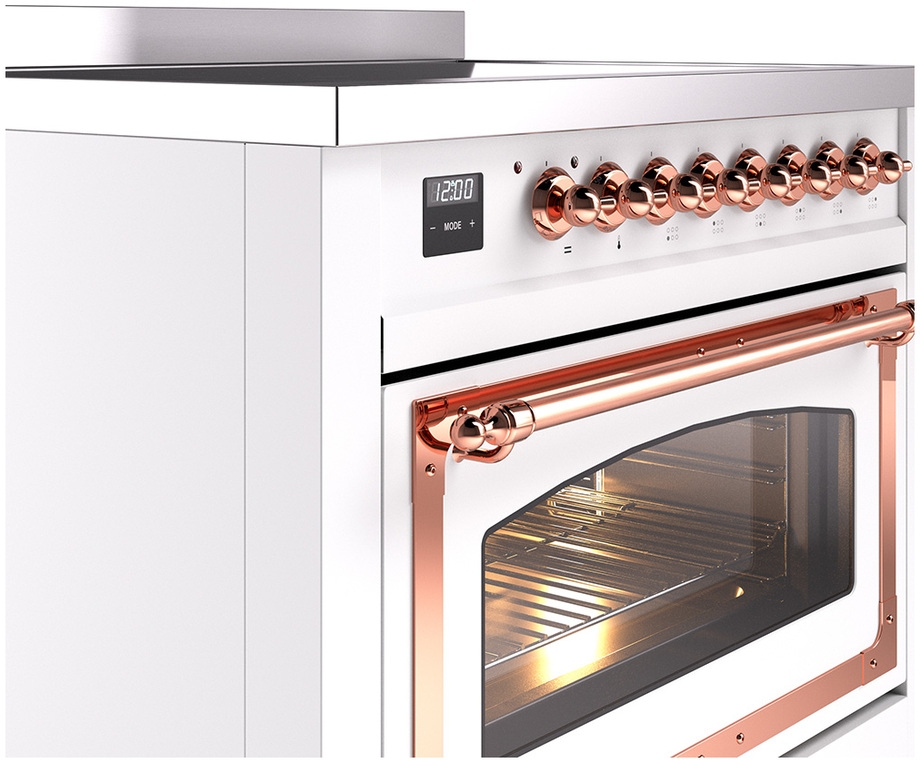 Ilve UNI366NMPWHP White With Copper Knobs