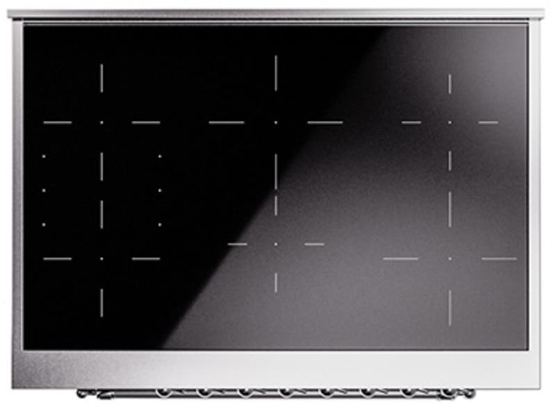 Ilve UNI366QNMPBKC Glossy Black With Chrome Knobs