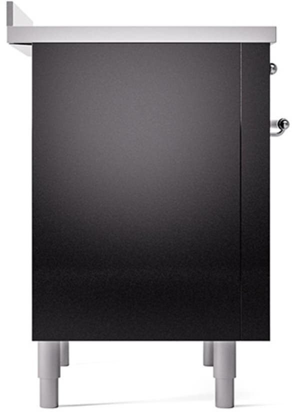 Ilve UNI366QNMPBKC Glossy Black With Chrome Knobs
