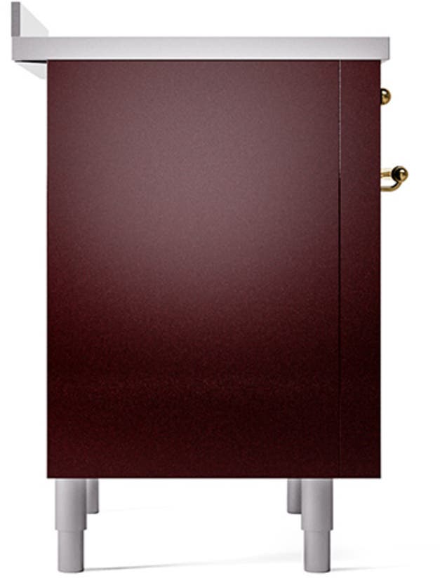 Ilve UNI366QNMPBUG Burgundy With Brass Knobs