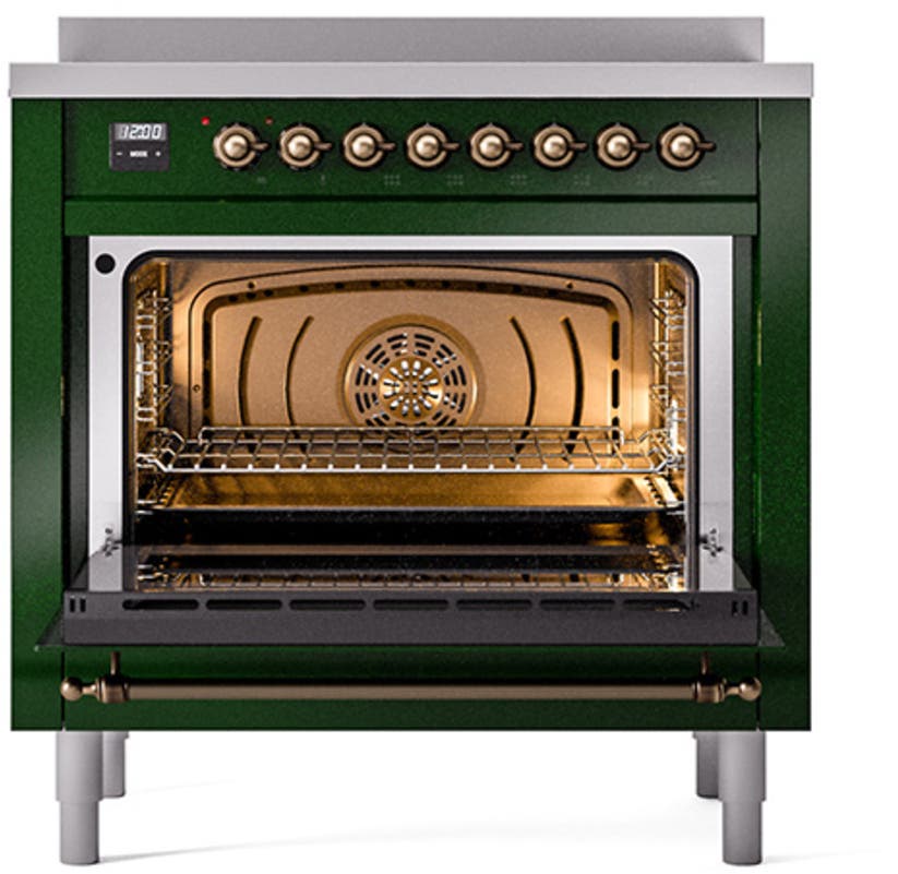 Ilve UNI366QNMPEGB Emerald Green With Bronze Knobs