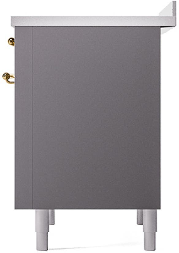 Ilve UNI366QNMPMGG Graphite Matte With Brass Knobs