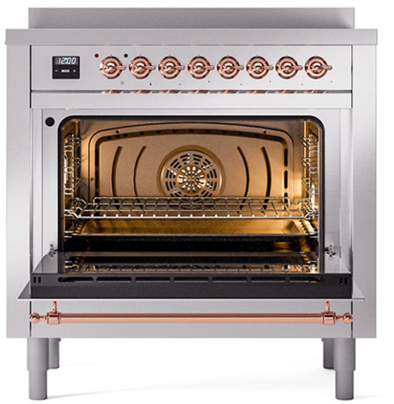 Ilve UNI366QNMPSSP Stainless Steel With Copper Knobs