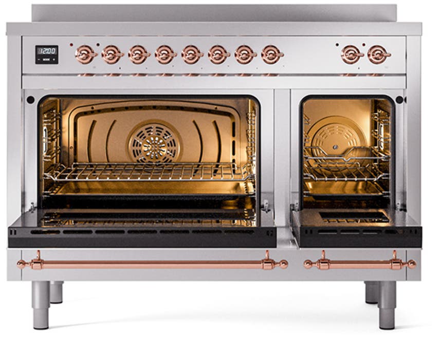 Ilve UNI486QNMPSSP Stainless Steel With Copper Knobs