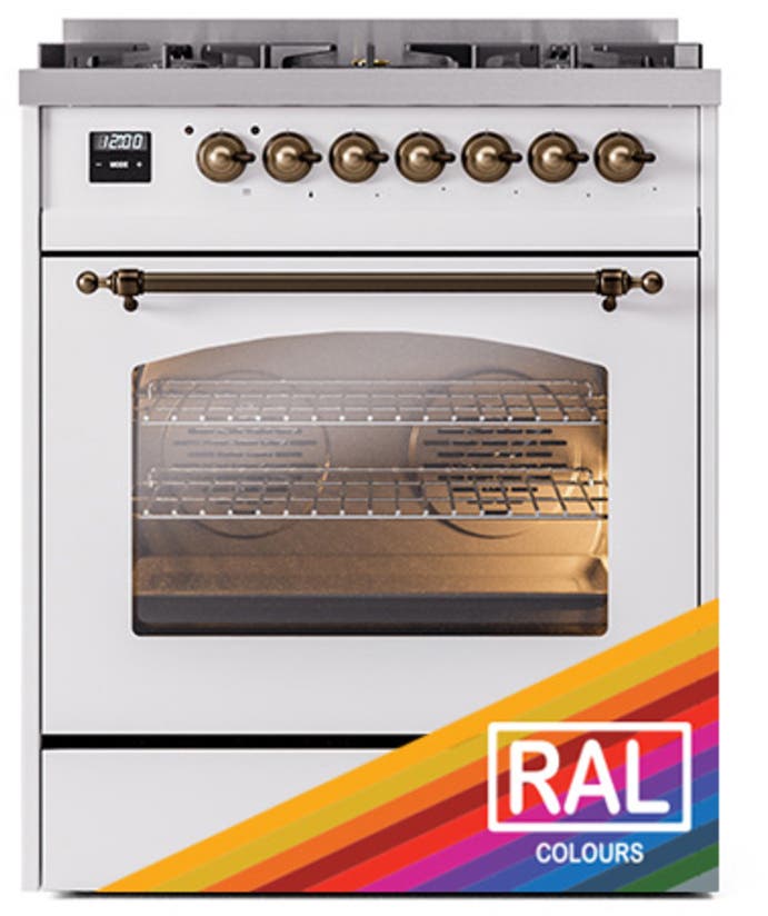 Ilve UP30NMPRABLP Ral Custom Color With Bronze Knobs, Liquid Propane