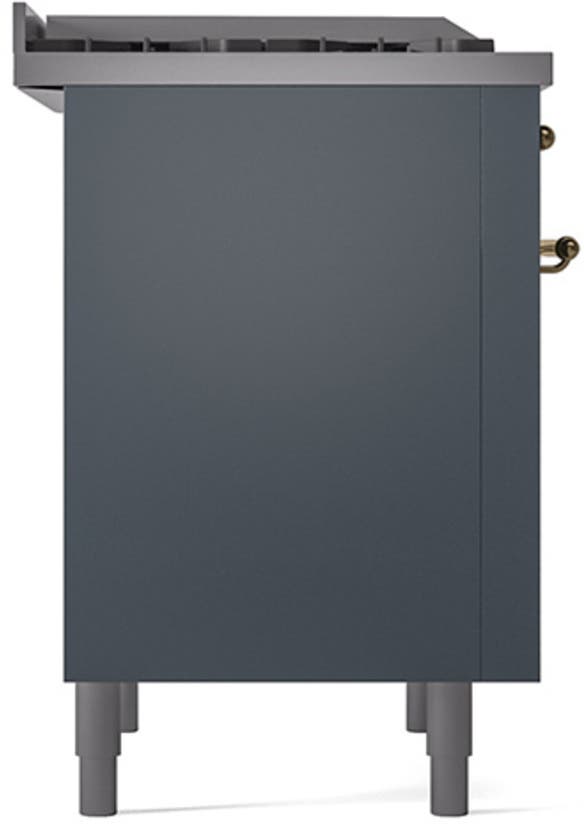 Ilve UP36FQNMPBGG Blue Grey With Brass Trim