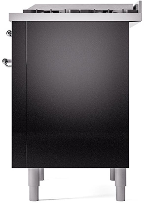 Ilve UP36FQNMPBKCLP Glossy Black With Chrome Trim, Lp