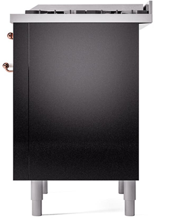 Ilve UP36FQNMPBKPLP Glossy Black With Copper Trim, Lp