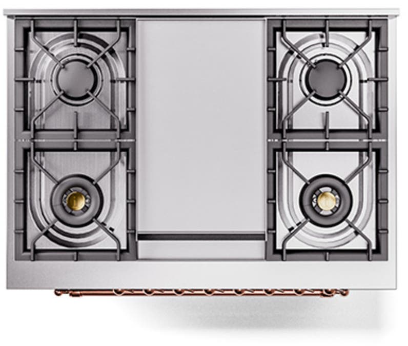 Ilve UP36FQNMPEGPLP Emerald Green With Copper Trim, Lp