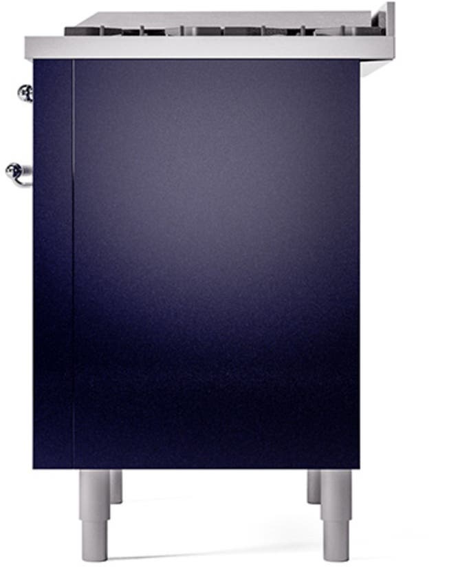 Ilve UP36FQNMPMBC Midnight Blue With Chrome Trim