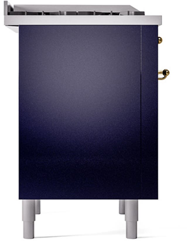 Ilve UP36FQNMPMBGLP Midnight Blue With Brass Trim, Lp