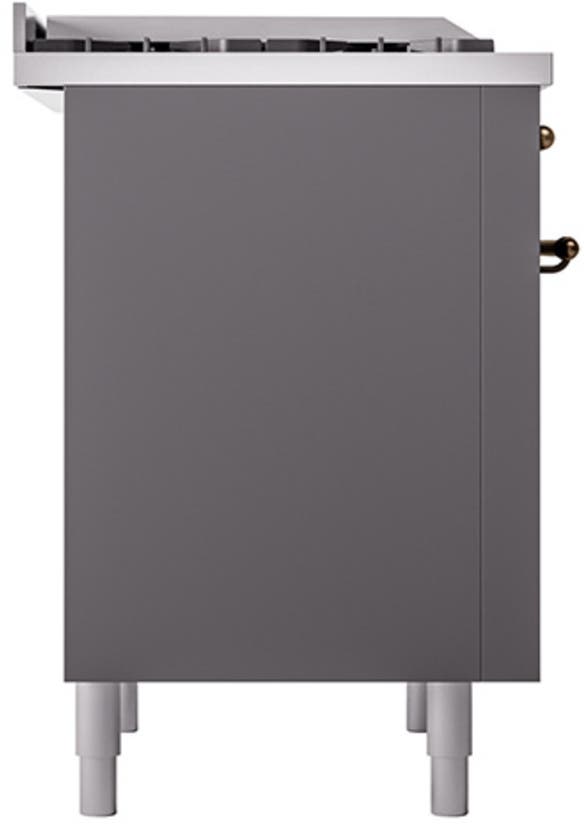 Ilve UP36FQNMPMGBLP Graphite Matte With Bronze Trim, Lp