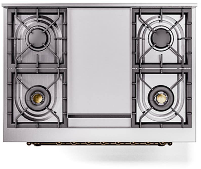 Ilve UP36FQNMPSSBLP Stainless Steel With Bronze Trim, Lp