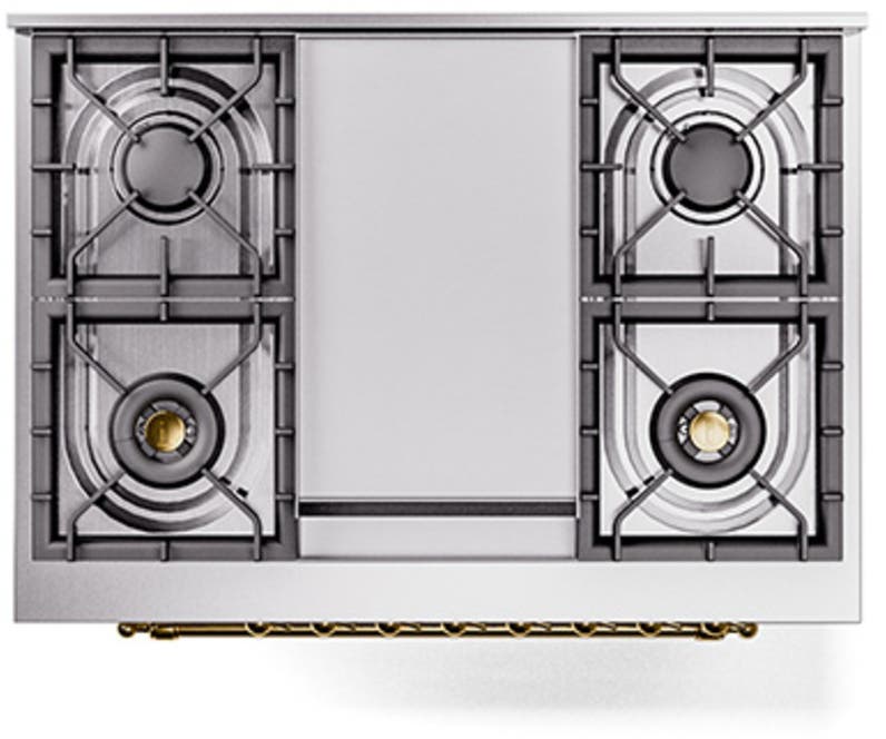 Ilve UP36FQNMPWHGLP White With Brass Trim, Lp