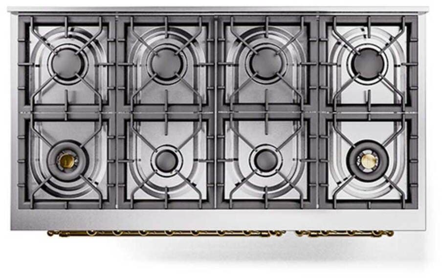 Ilve UP488NMPMGGLP Graphite Matte With Brass Trim, Liquid Propane