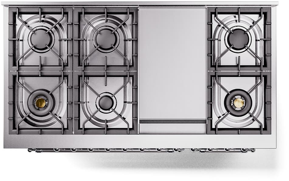 Ilve UP48FNMPBKCLP Glossy Black With Chrome Trim, Lp